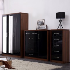 DC Conrad Bedroom Set Black/Walnut